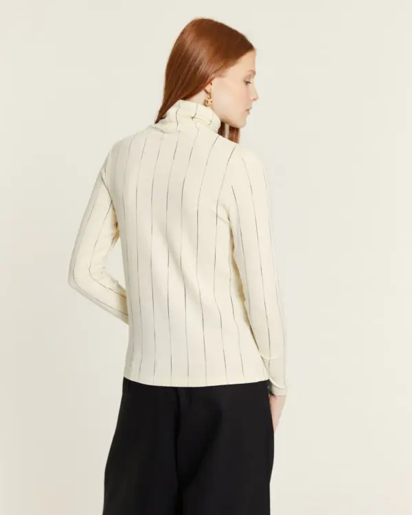 TOP CUELLO ALTO MICRORAYAS - Imagen 2