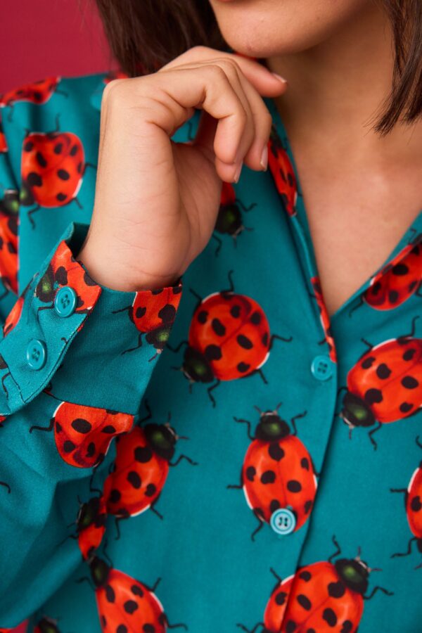 CAMISA MANGA LARGA CASTAÑA MARIQUITA - Imagen 2