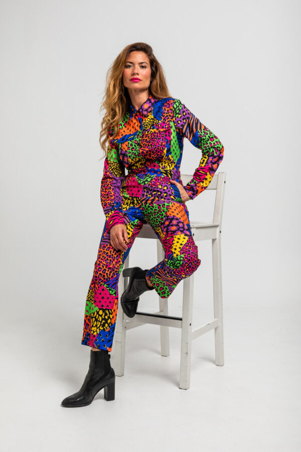 Mono estilo aviador de estampado variado de animal print - C - Imagen 2
