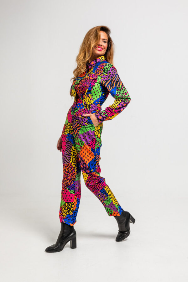 Mono estilo aviador de estampado variado de animal print - C - Imagen 3