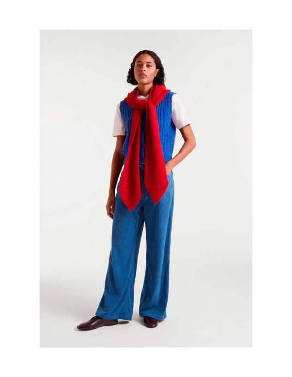 PANTALON DE PANA LISO AZUL