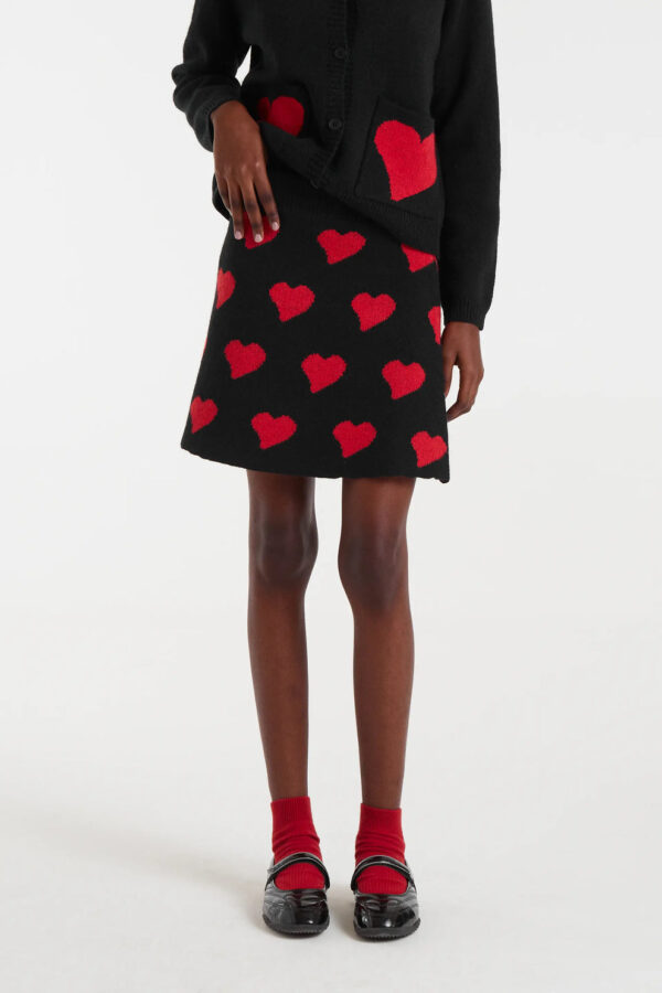 FALDA CORTA JACQUARDCON ESTAMPADO HEART ATTACK SMALL - Imagen 2