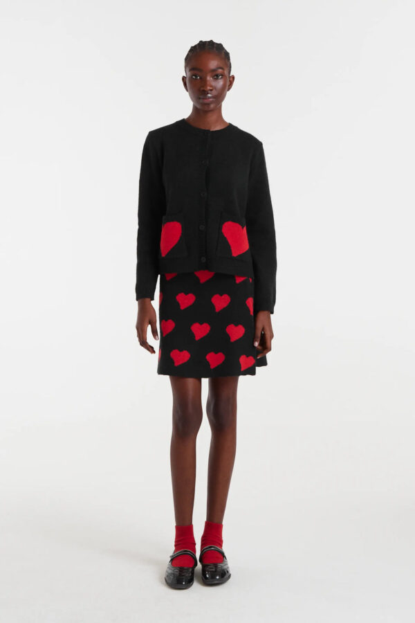 FALDA CORTA JACQUARDCON ESTAMPADO HEART ATTACK SMALL