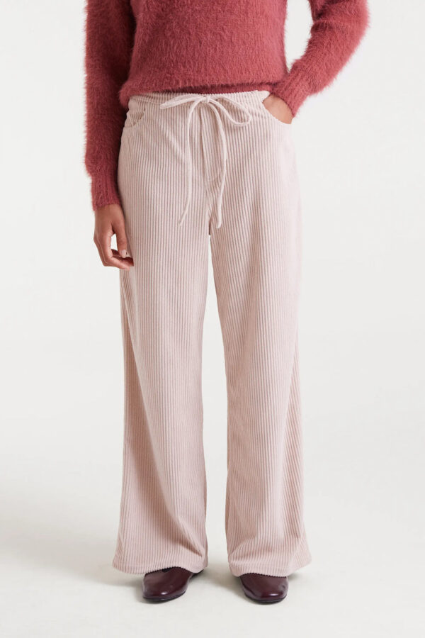 Pantalón recto de pana blanca - Imagen 2