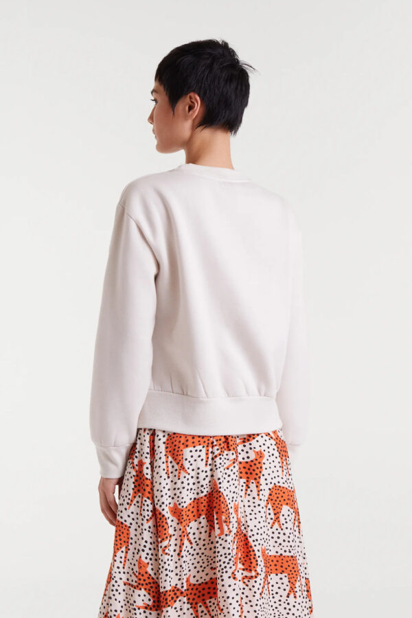 Sudadera blanca con estampado Cat Lover Since Forever - Imagen 2