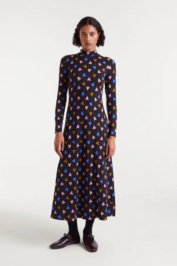 VESTIDO LARGO CON ESTAMPADO POTPOURRI