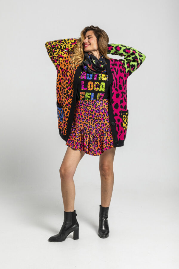 Cárdigan Large de estampado variado de animal print - Caótic - Imagen 2