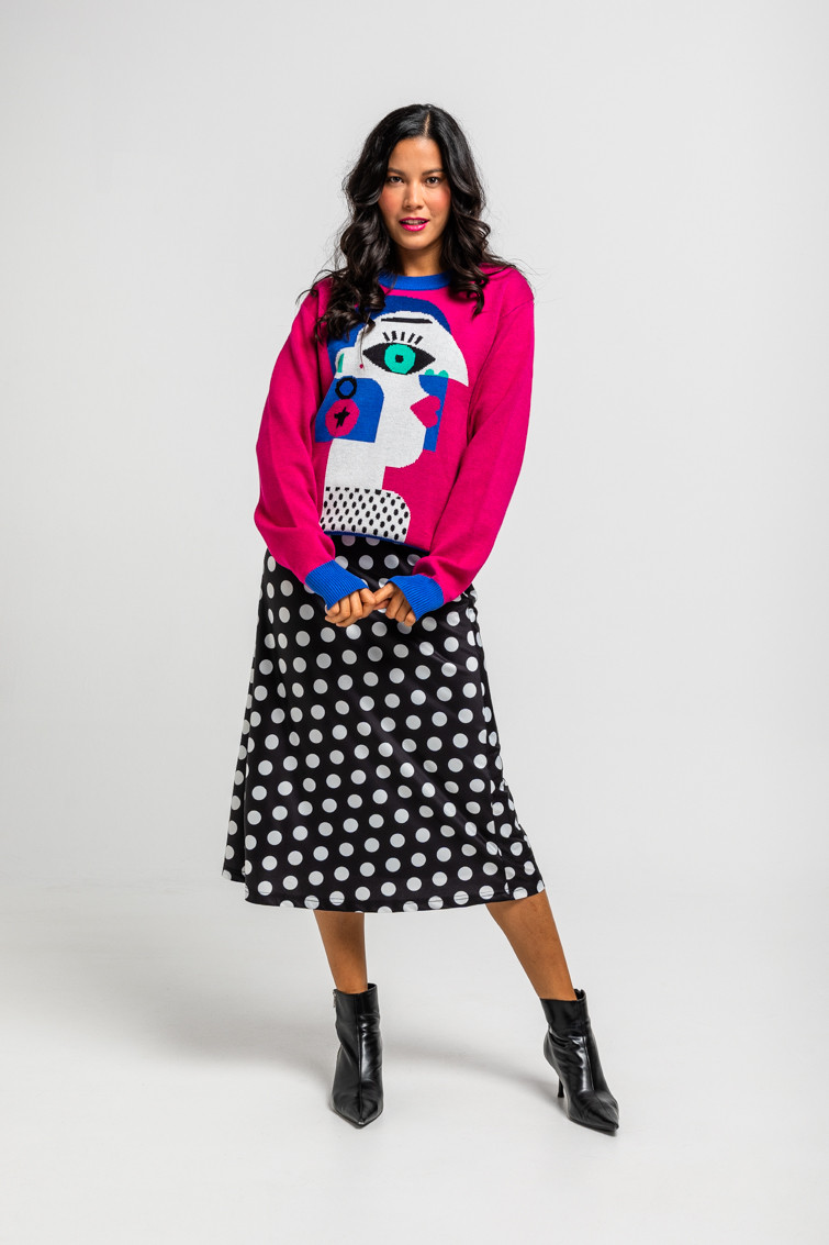 Suéter sencillo tejido Cara picassiana – Guapa Suéter sencillo tejido Cara picassiana - Guapa